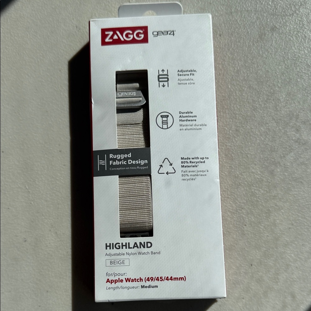 ZAGG Beige Nylon Watch Band for Apple Watch